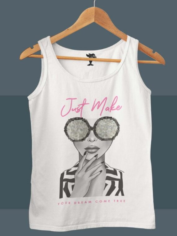 JUST MAKE WHITE TANKTOP