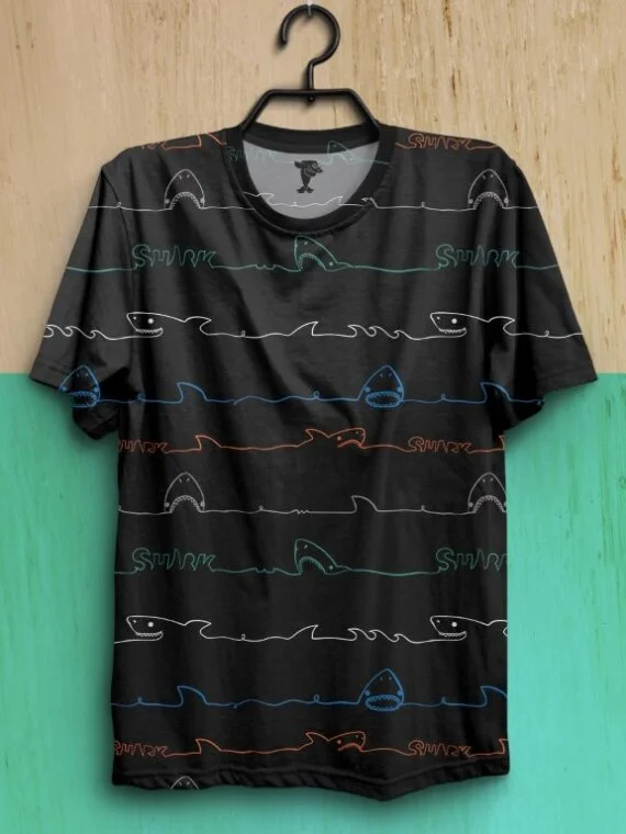 OCEAN PREDATOR PRINTED T-SHIRT