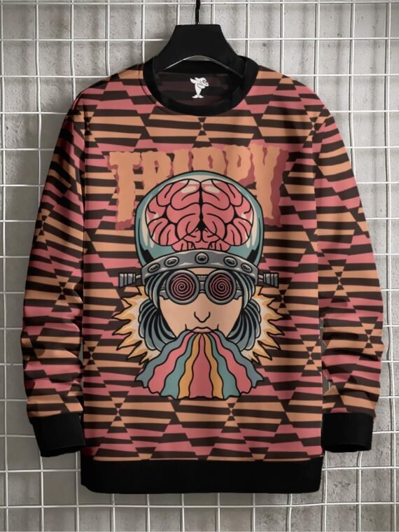 TRIPPY STRIPPED - PRINTED SWEATSHIRT