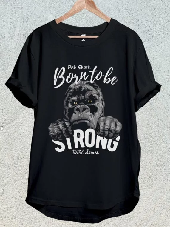 BORN TO BE STRONG LONGLINE T-SHIRT