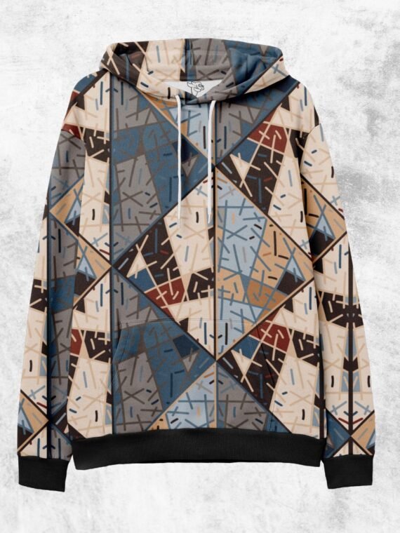 TRIBAL MOSAIC PRINTED HOODIE