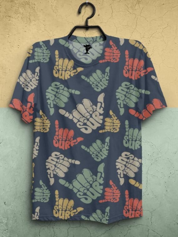 SURFING HAND PRINTED T-SHIRT
