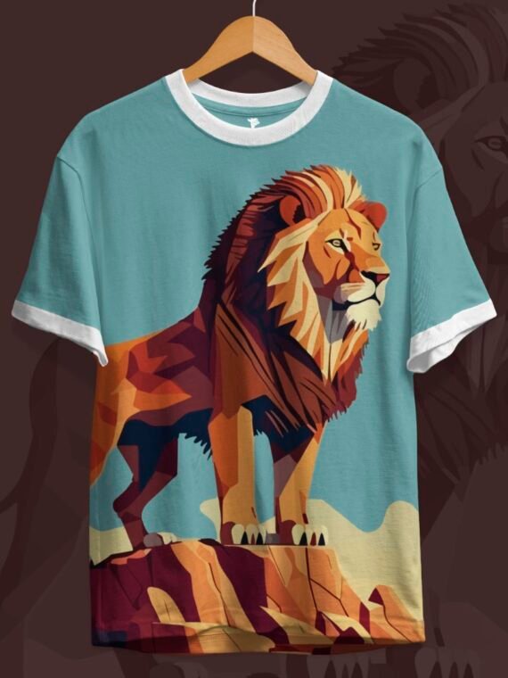 VECTOR LION PRINTED T-SHIRT