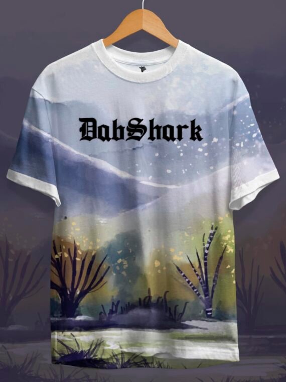 WATERCOLOR MOUNTAIN PRINTED T-SHIRT