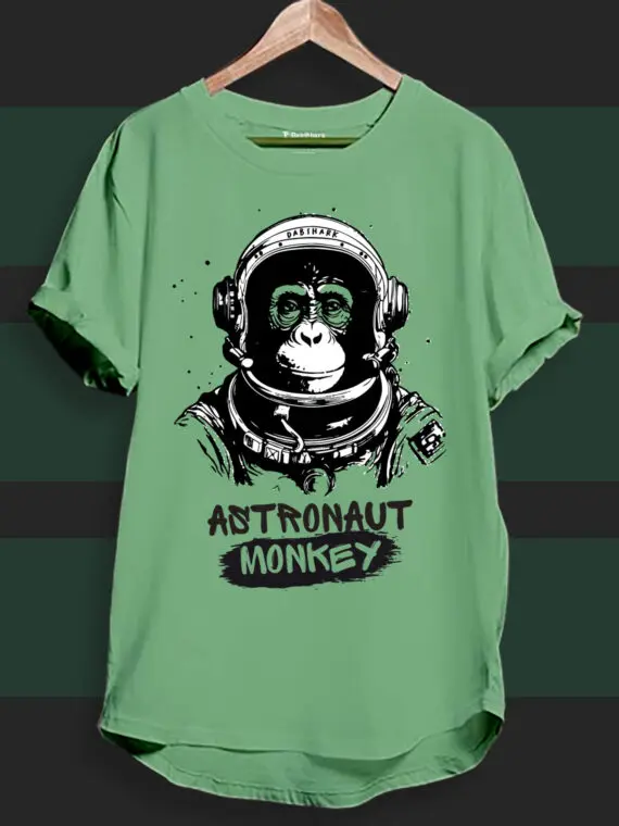 ASTRONAUT MONKEY LONGLINE T-SHIRT